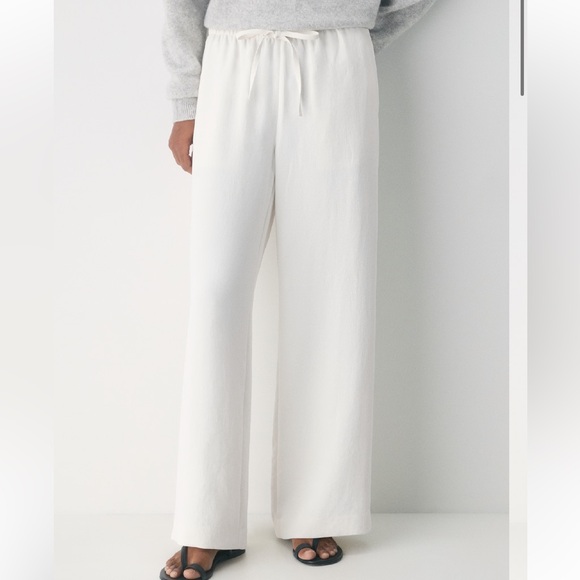 Wilfred Pants - Wilfred Wide Leg Drawstring Pants in White